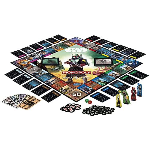 Hasbro Gaming Monopoly: Star Wars Boba Fett Edition Juego de Mesa para 4 Jugadores, a Partir de 8 años