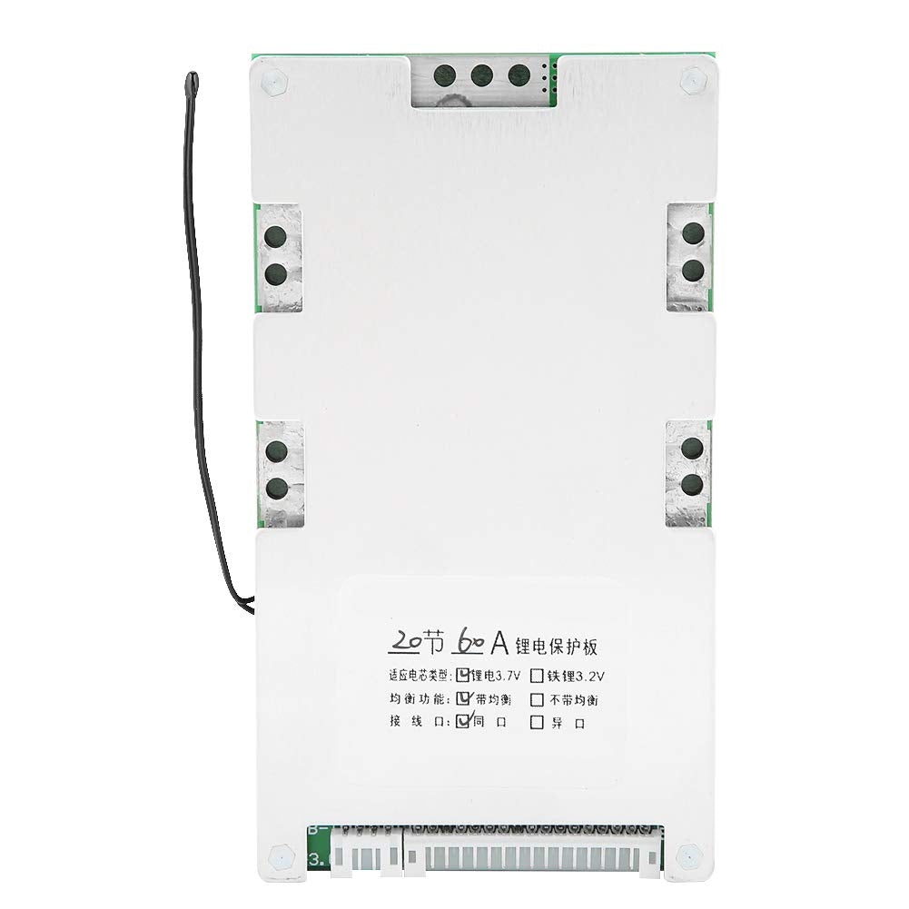 Placa de Protección de Batería de Litio 20S 60A con Carga de Equilibrio y Funciones de Protección