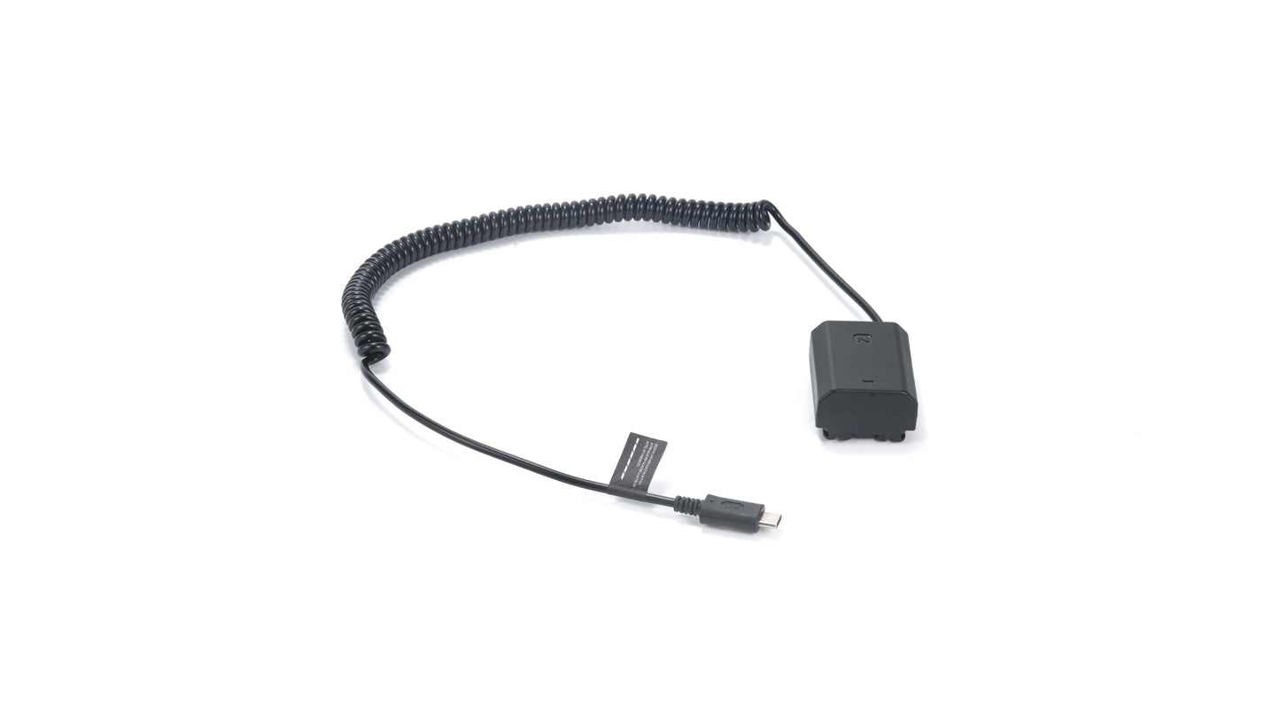 Tilta Cable de alimentación de batería simulada NP-FZ100 a USB-C PD | Salida de Voltaje regulada para alimentación Continua a cámaras basadas en NP-FZ100 y Accesorios compatibles