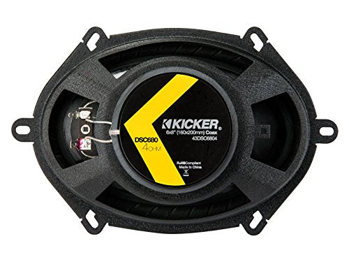 Altavoces Coaxiales KICKER DSC680 Negro 160 x 200 mm 4 Ohmios