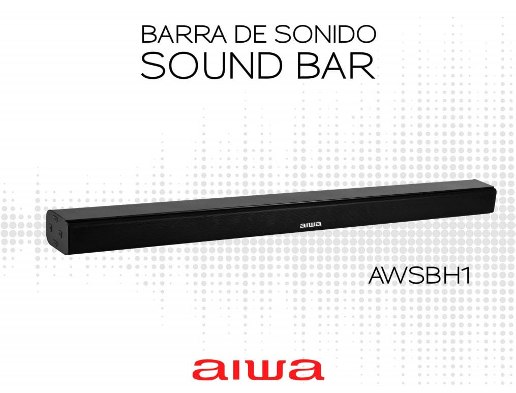 Aiwa Barra de Sonido 2.0 Canales con 4 Altavoces y Bluetooth 40W AWSBH1