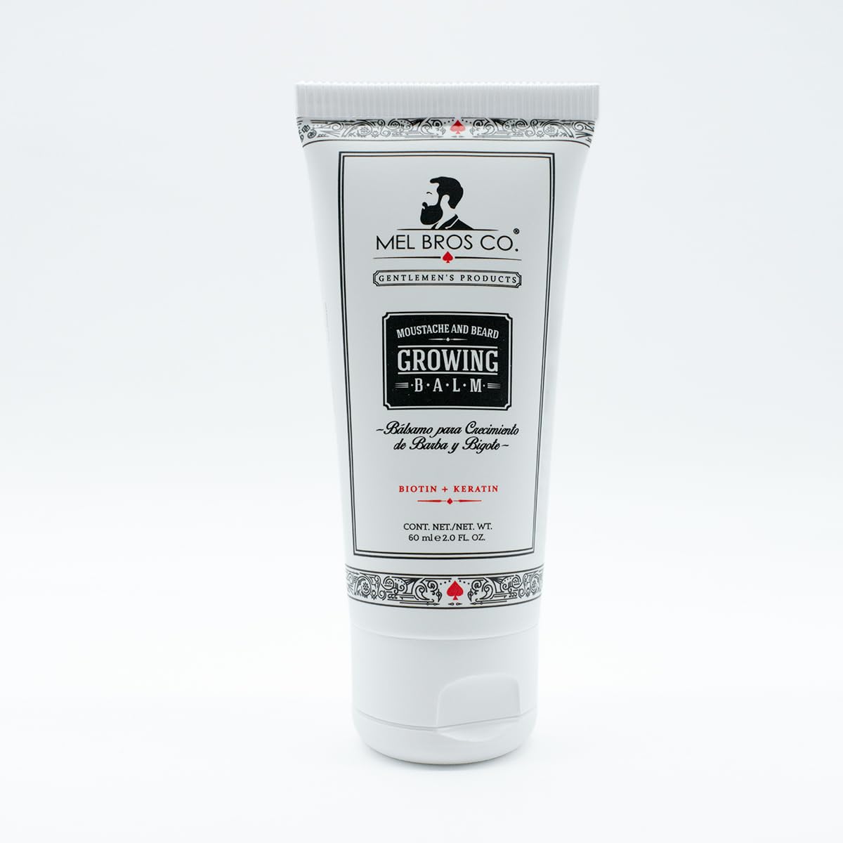 Bálsamo para Crecimiento de Barba y Bigote Mel Bros Co 2oz Biotina y Queratina