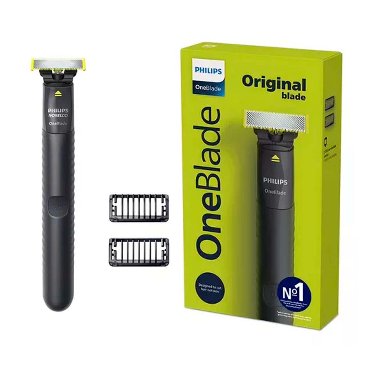 Philips Afeitadora Oneblade 2 Peines Recortadores Extraibles Y Cargador mod. Qp1424/10