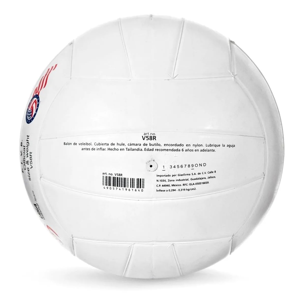 Balón Voleibol Molten V58-R No.5 Rojo