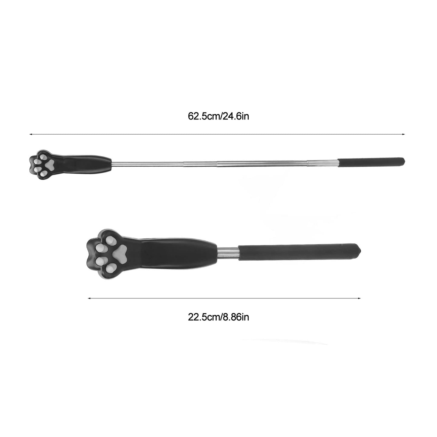 Rascador de Espalda Extensible de Acero Inoxidable con Garra de Gato