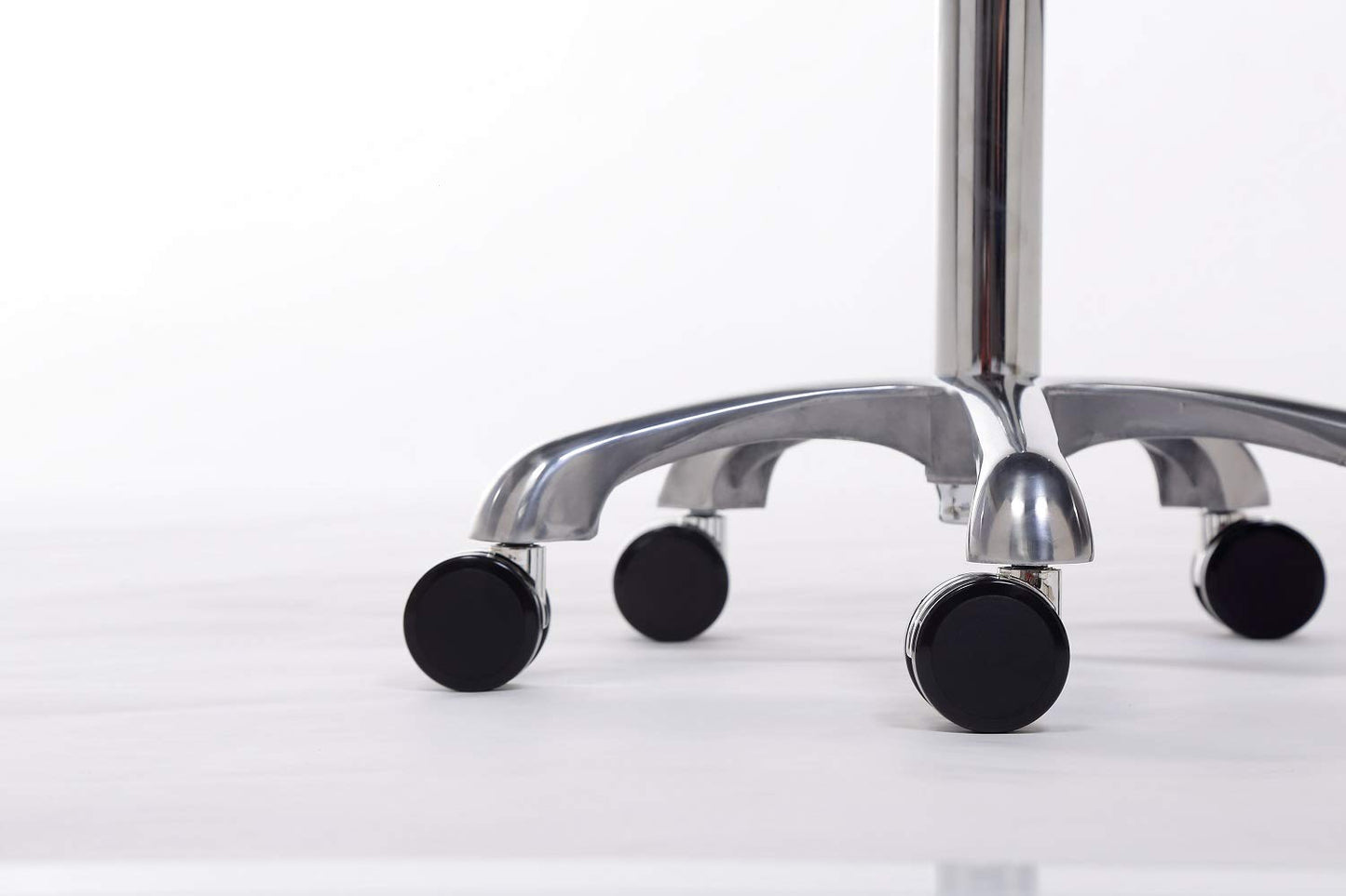 FRNIAMC Sillín hidráulico ajustable y resistente (350 libras), silla de taburete para salón de belleza, masaje clínica dental oficina (con respaldo, negro)