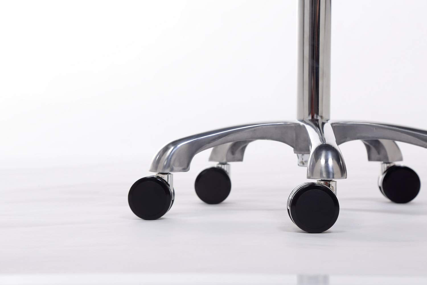 FRNIAMC Sillín hidráulico ajustable y resistente (350 libras), silla de taburete para salón de belleza, masaje clínica dental oficina (con respaldo, negro)