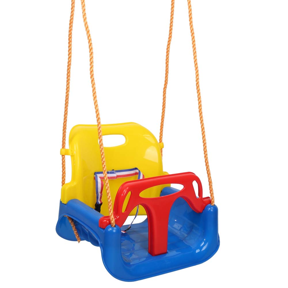 Columpio Okuyonic Azul con Respaldo Alto para Niños y Bebés