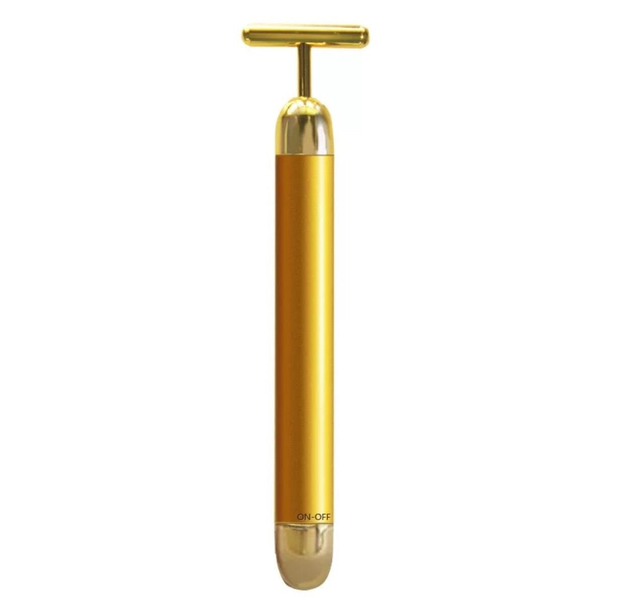 AnHua Waterproof Beauty Bar 24K Golden Anti-Aging PULSE SKIN CARE Gold Facial Roller Massage