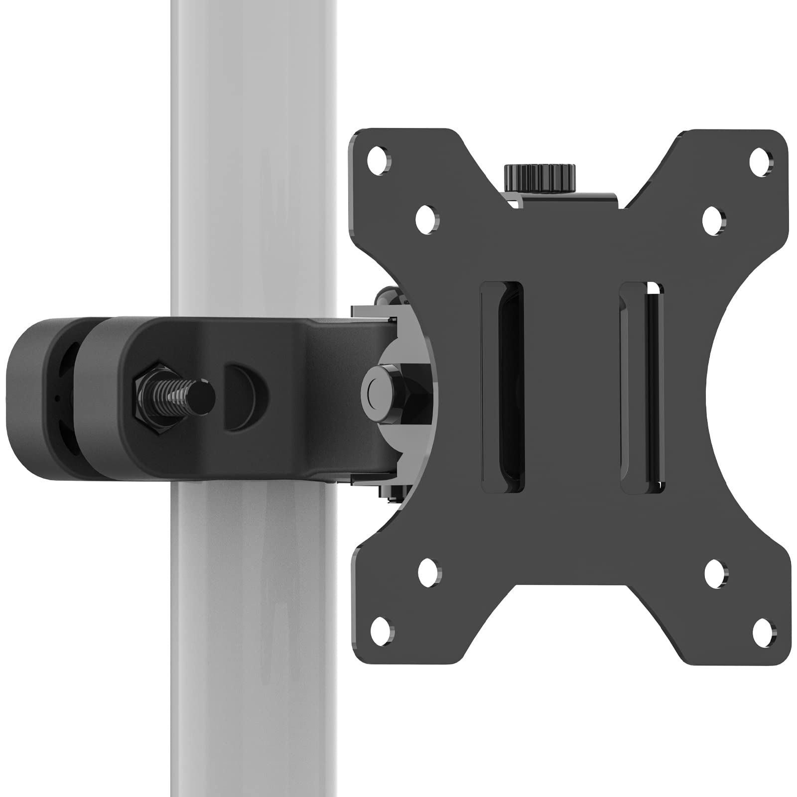 Placa de Montaje Universal WALI Negro con Compatibilidad para Postes de 1.1 a 2.4 Pulgadas y Agujeros 75 x 75 mm y 100 x 100 mm
