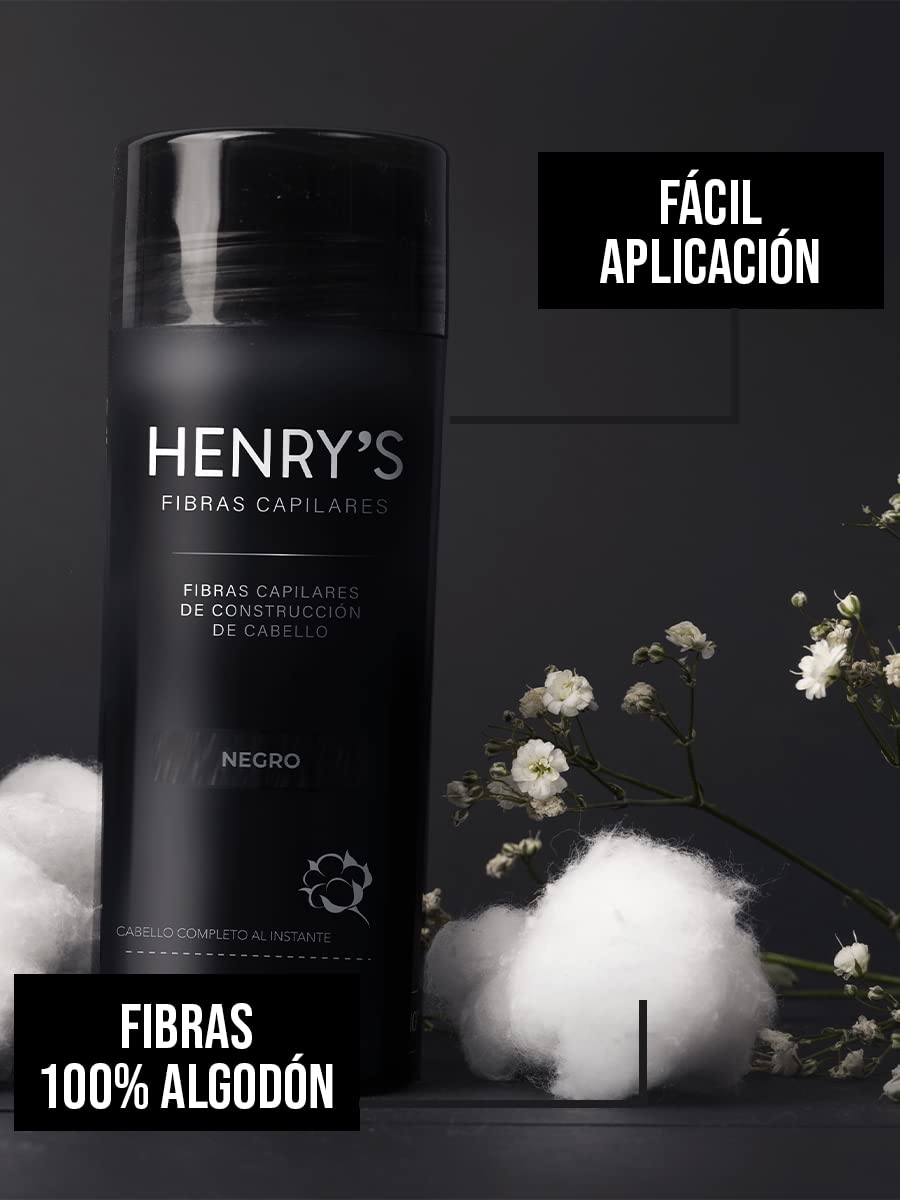 Fibras Capilares, NEGRO, Solución para la Calvicie, Caida de Cabello, Alopecia o falta de Volumen. 27.5 gramos, Sin aplicador. Fibras de Construcción de Cabello. Ideal para el Cabello Delgado. Fibras de Algodón 100% Natural. Voluminizador y texturizador d