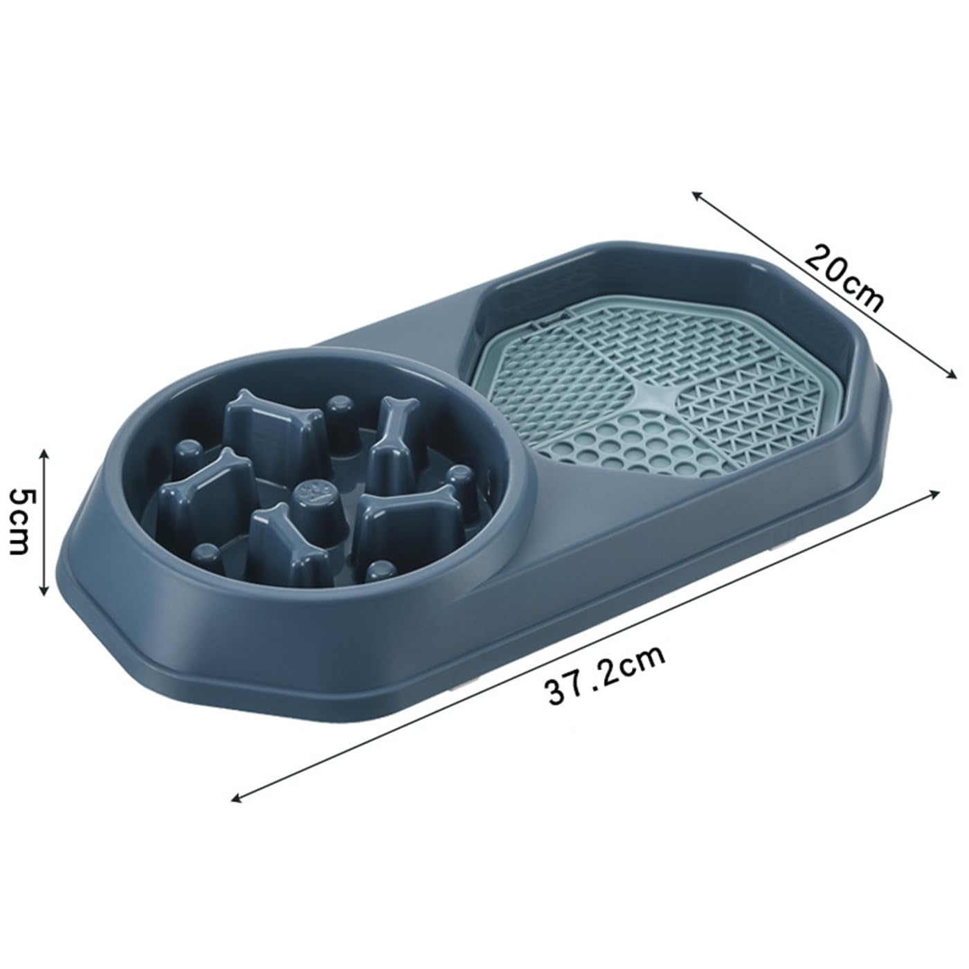 Comedero Lento para Perros, Cuenco Antideslizante para Perros de Comida Lenta, fácil de digerir y Absorber el Cuenco de Comida Lenta, comedero Lento para Perros, Alimentador Tazón 2 En 1 para Perros