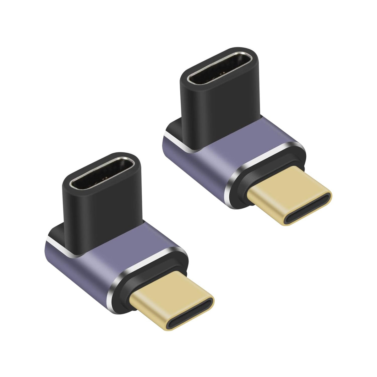 Adaptador USB C Ángulo Recto 90 Grados Paquete de 2 Extensor