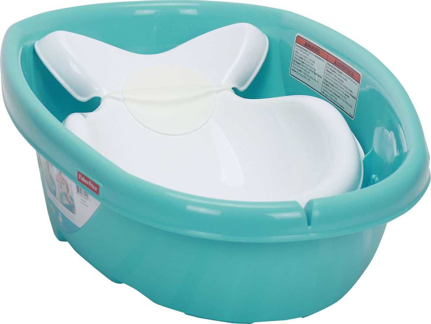 FISHER-PRICE, Ballena Hora del Baño, Bañera para Bebés, Baby, Etapa de Desarrollo, Incluye un cómodo asientos y un suave reposacabezas de espuma, Cabe en la mayoría de las bañeras y lavabos