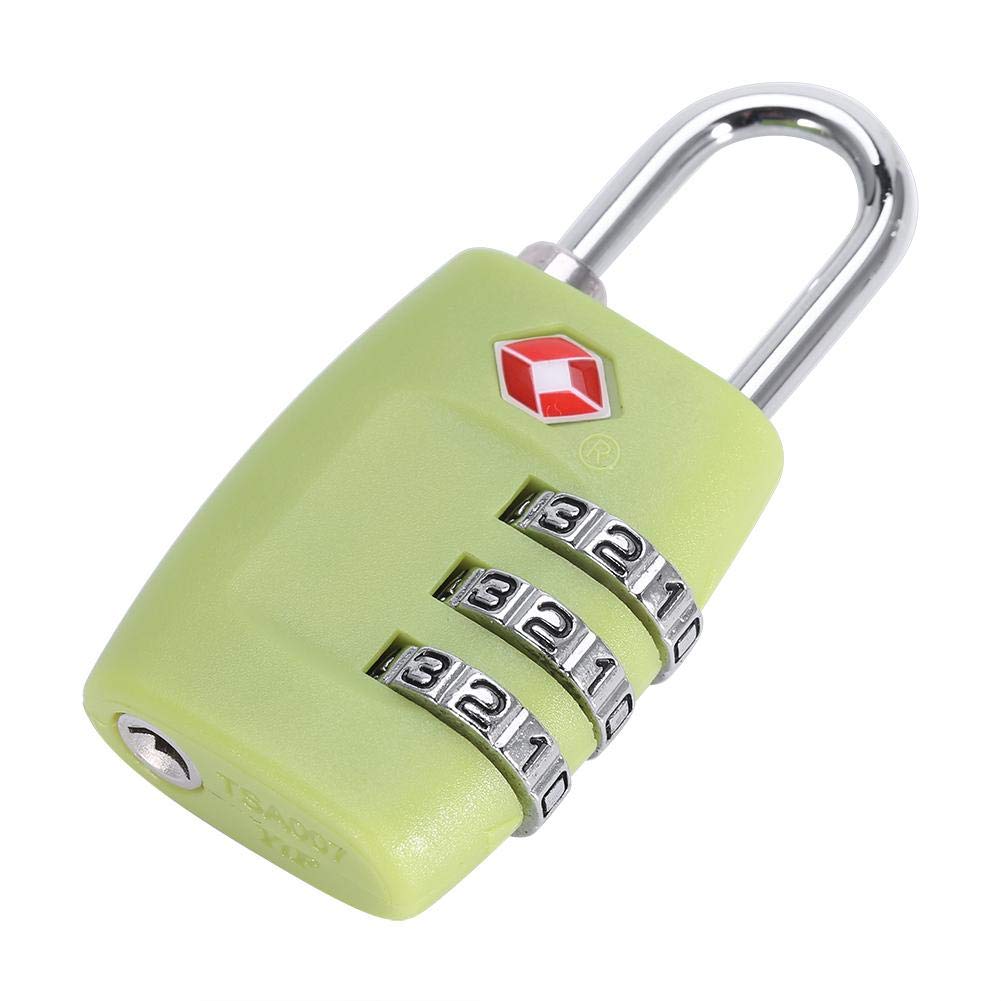 Candados para equipaje Candados de seguridad de 3 dígitos Candados con combinación Candado con código para maletas de viaje Estuche para equipaje(Verde)