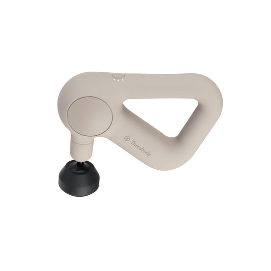 TheraGun - Pistola de masaje de percusión de mano, fácil de usar, cómoda y ligera masajeador personal para terapia de masaje para aliviar el dolor en cuello, espalda, piernas, hombros y cuerpo (arena)