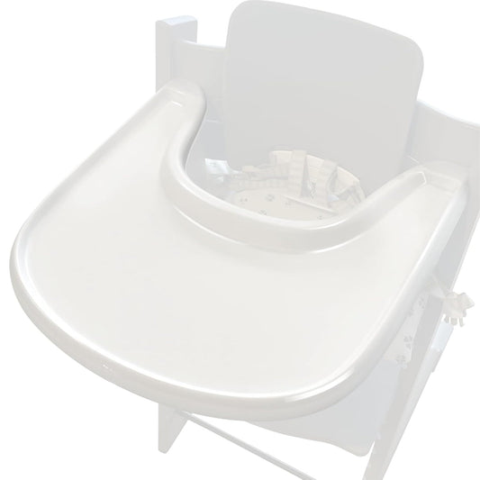 LuQiBabe Bandeja para Silla Alta de Bebé Compatible con Silla Stokke Tripp Trapp (V2 y posteriores) con Superficie Lisa y Fuerte Poder de Succión Hecha de Plástico Seguro para Alimentos (Libre de BPA