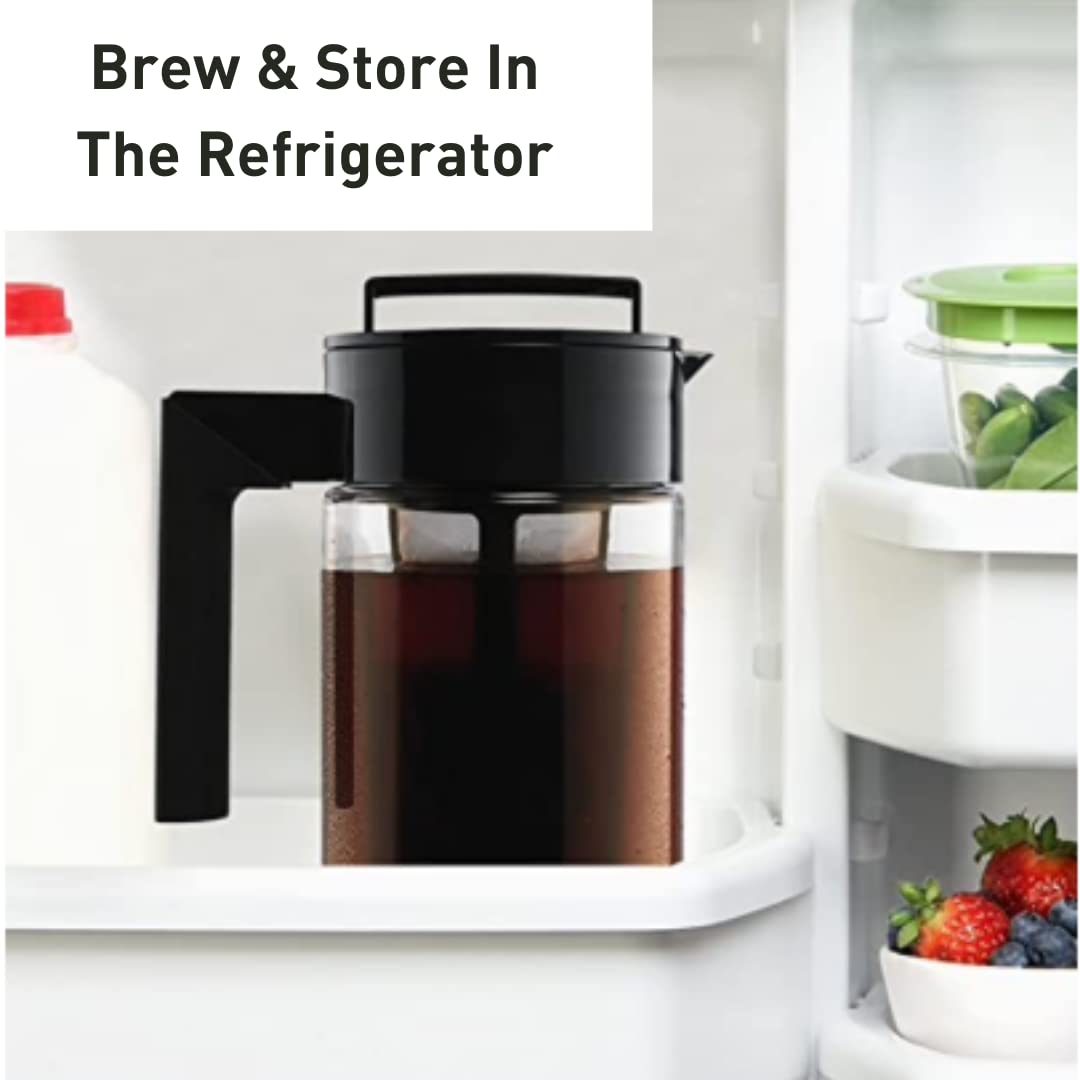 Cafetera Deluxe Cold Brew Takeya Negro 1 Cuarto de Galón