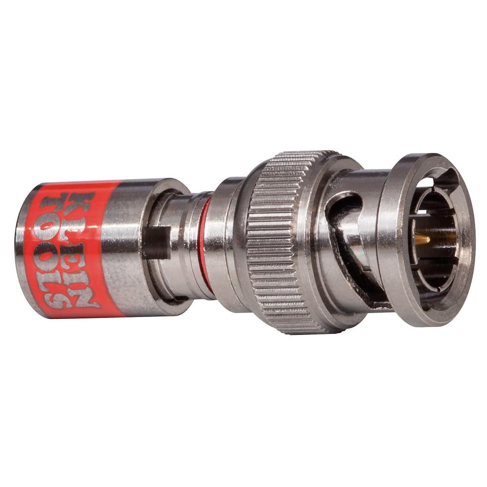 Klein Tools VDV813-619 Conector Compresión Universal BNC RG59 Paquete con 35 pzas.