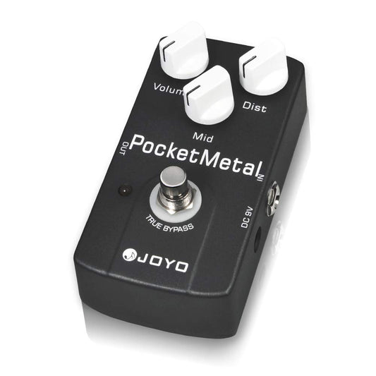 JOYO - Pedal de distorsión de metal enorme distorsión con perilla media para efecto guitarra eléctrica - True Bypass (Pocket Metal JF-35)