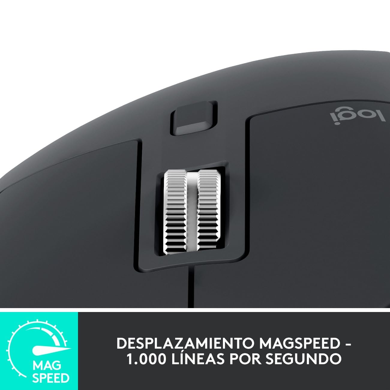 Logitech MX Master 3S Mouse Inalámbrico de Desempeño, Scrolling Ultra-rápido, 8K dpi, Seguimiento sobre Vidrio, Clics Silenciosos, USB-C, Bluetooth