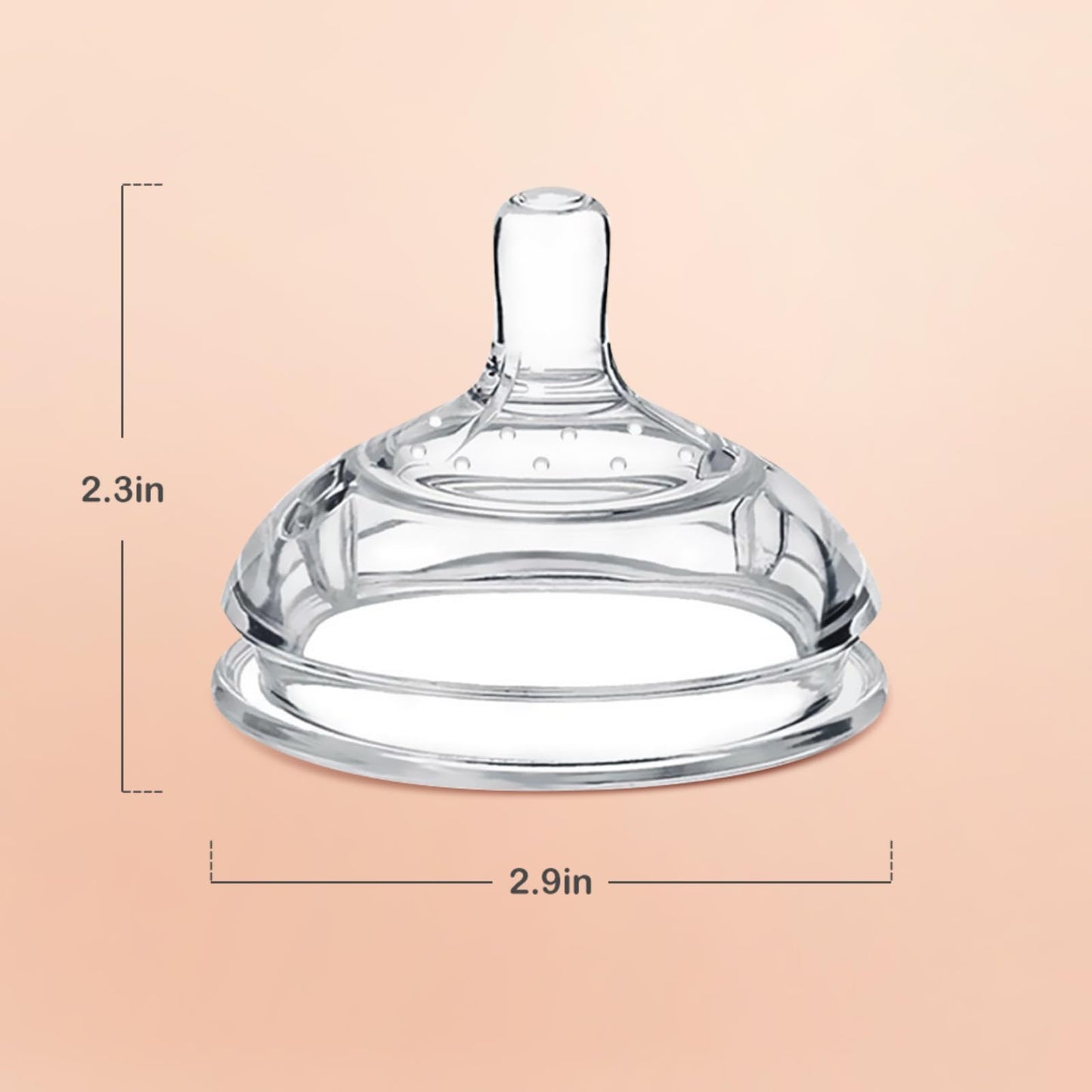 Haakaa Gen.3 - Tetina de silicona anticólicos para biberones, 100% silicona para biberones, flujo medio, 3 m+, 2 unidades