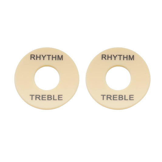 Musiclily Placa Selector Rhythm Treble para Guitarra Les Paul, Marfil (2 piezas)