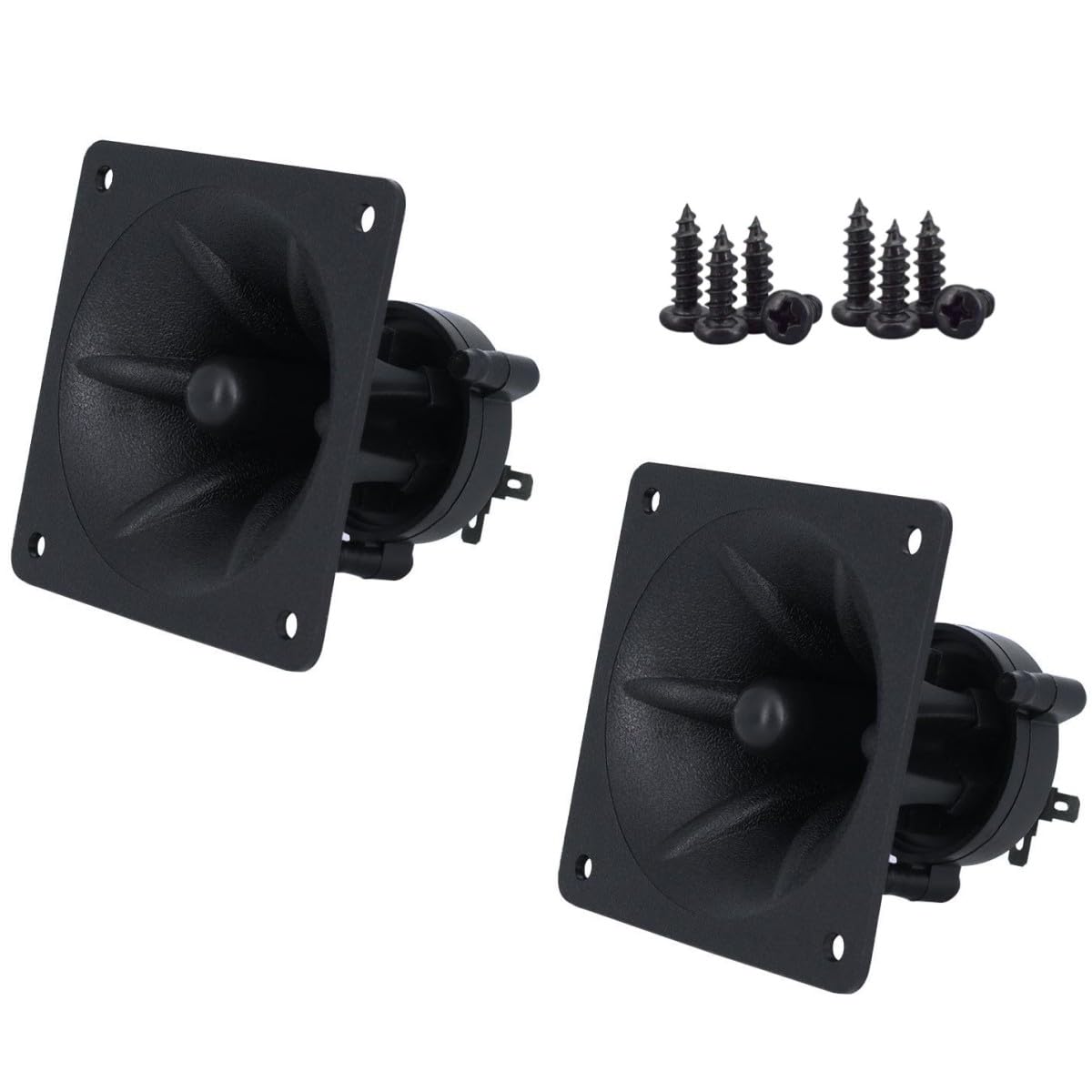 CCeCCe - Juego de 2 altavoces de altavoz cuadrado de 3.25 x 3.25 pulgadas, repuesto de elemento de bocina piezoeléctrica para DJ, bocina, zumbador agudos con tornillos para audio del coche, altavoces del hogar, caja de sonido