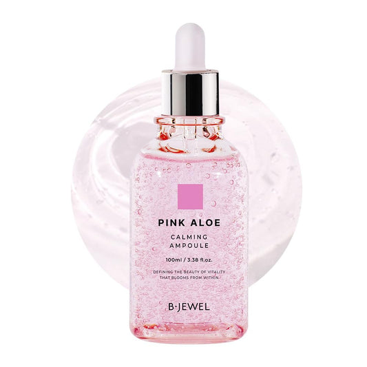 Ampolla de Aloe Rosa BJEWEL 100 ml | Potente Hidratante con Aloe Vera | Cuidado de piel Coreano - Formula Calmante y Nutritiva
