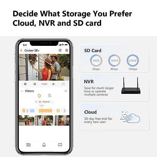IMOU Cruiser SE+ 4MP Cámara Vigilancia WiFi Exterior con Visión Nocturna en Color, IP66 Cobertura Visual de 360°, Sirena y Luz Blanca/Detección de Humanos/Audio bidireccional/Ranura MicroSD