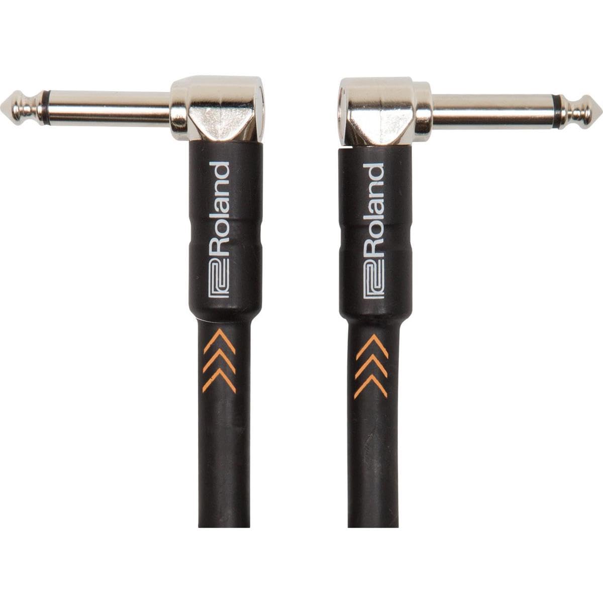 Cable Roland serie Black instrumento 2 conectores plug angulo rectos TR 6.3mm 15 cms.