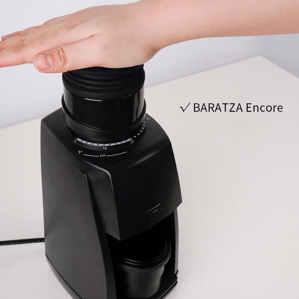 Molinillo de Café Compatible Baratza Encore Negro con Silicona y Tapa Metalica