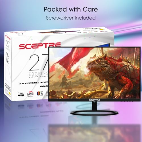 Monitor IPS Sceptre 27 Pulgadas 2K QHD 75Hz Negro con Altavoces Integrados