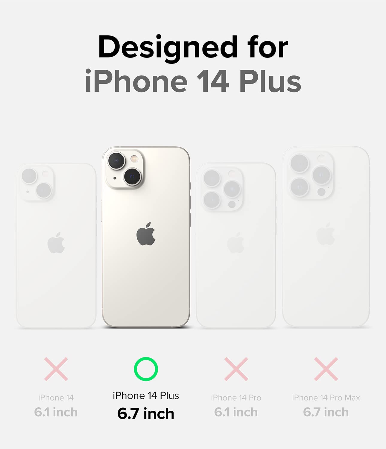 Funda iPhone 14 Plus Ringke Negra Parachoque Resistente y Sólida a Prueba de Choques