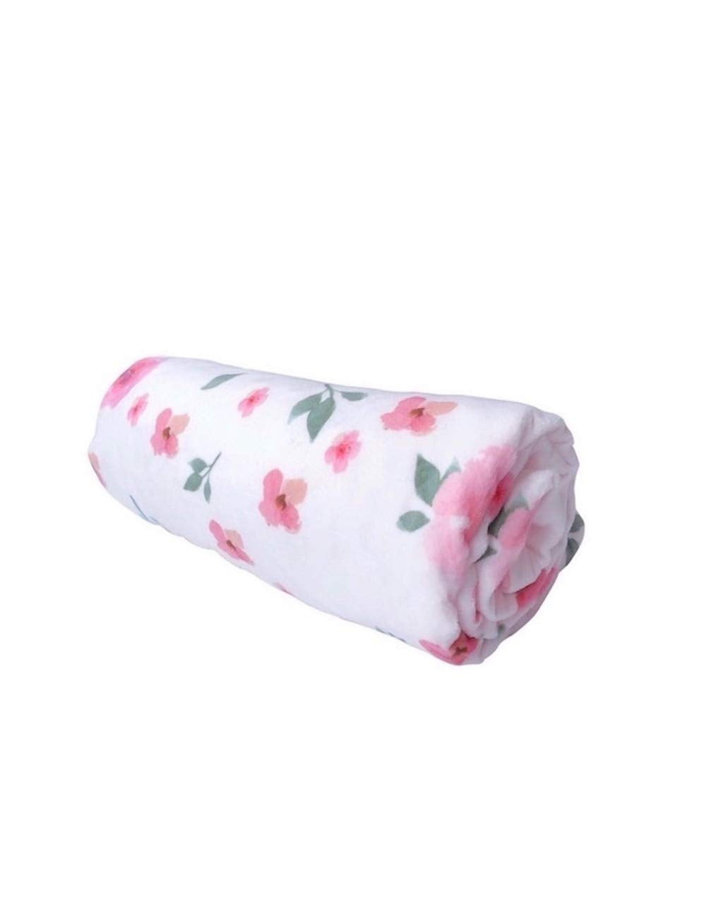 BUTTZO - Manta para bebés y niñas, manta de doble capa de felpa suave con respaldo punteado, manta para bebés y recién nacidos, regalos de ducha (rosa floral, 30 x 40 pulgadas)