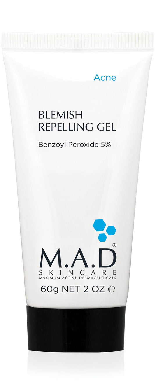 M.A.D Skincare M.A.D. SkinCare. Blemish repelling gel 5% BPO, gel que absorbe el exceso de grasa en la piel. 60 gr (1 PIEZA)