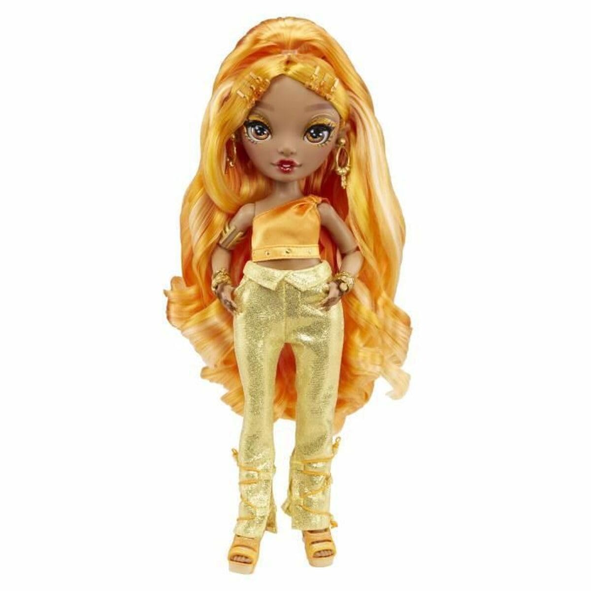 Muñeca de Moda Rainbow High Meena Fleur Oro azafrán Coleccionable para Niños