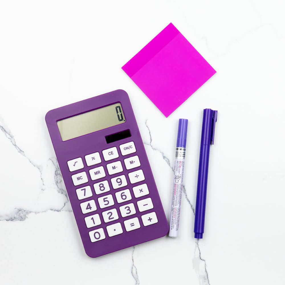 Calculadora JAM PAPER Morado visualización LCD 10 Dígitos