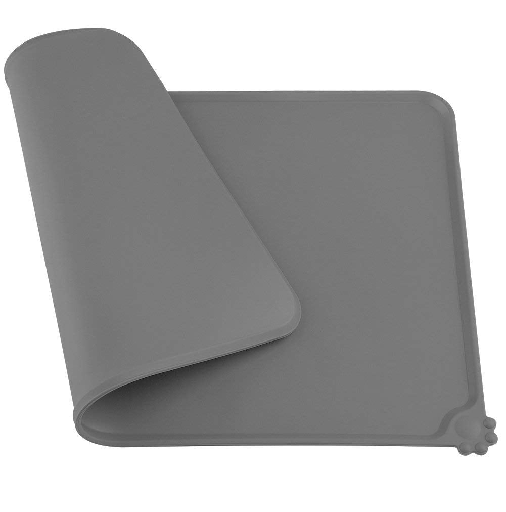 Tapete de Mascota Wolfi Gris Antiadherente de Silicona para Comer para Perro o Gato
