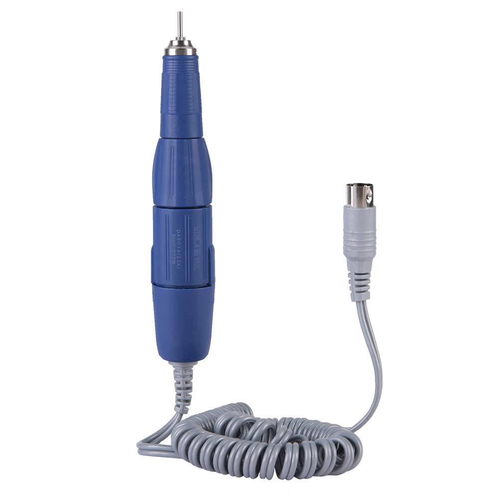 Mango para Taladro Eléctrico de Uñas Azul Mango 102L-2.35mm de Acero Inoxidable para Uso Profesional y Hogar