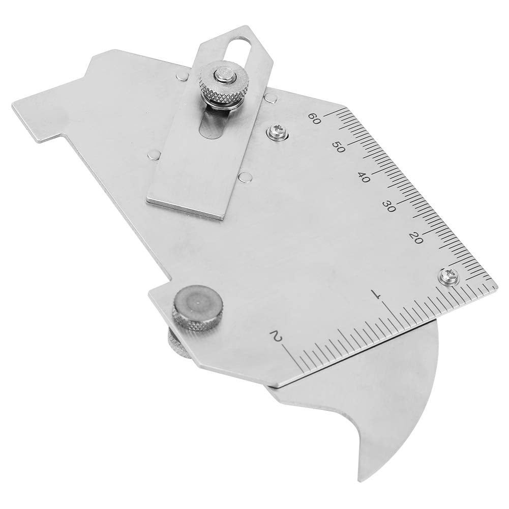 Medidor de Filete de Soldadura MG-8 Bridge CAM Acero Inoxidable Imperial Metric con Caja para Medición de Soldadura