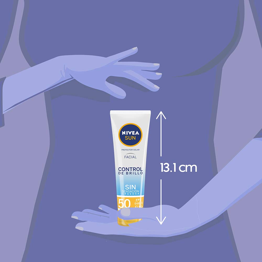 Kit Nivea Sun Protector Solar Hidratante Fps 50+ Protect & Moisture, 200ml + Nivea Sun Protector Solar Facial Control De Brillo Fps 50+, 50ml