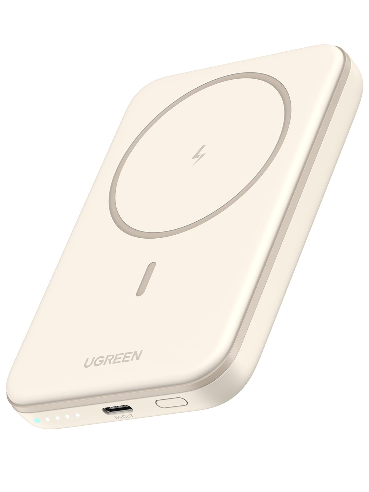 Power Bank UGREEN Blanco Carga Rápida USB C 5000mAh para iPhone, Galaxy, Xiaomi, iPad