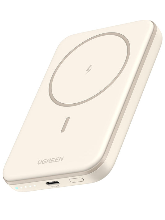 Power Bank UGREEN Blanco Carga Rápida USB C 5000mAh para iPhone, Galaxy, Xiaomi, iPad