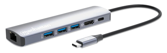 Manhattan 153959: Estación Docking USB-C con Hub 6 en 1 para Expandir tu Conectividad
