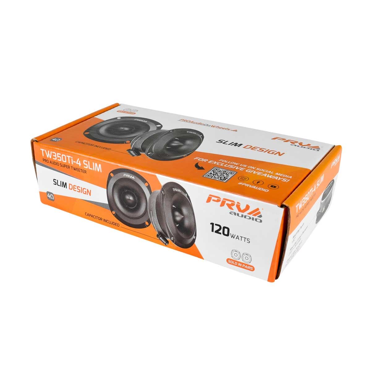 Tweeter de Coche PRV AUDIO Plata 3.5 Pulgadas Bullet 240 Vatios para Agudos Ultra