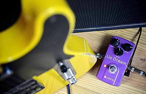 Pedal de Efecto Guitarra JOYO JF-34 US Dream Distortion True Bypass Compatible con DC 9V y Batería