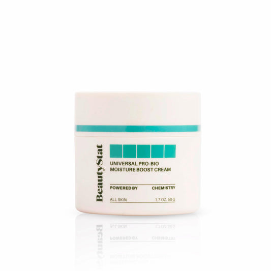 BeautyStat Cosmetics Universal Pro-Bio Moisture Boost Cream, Hidratante de la piel facial con ácido hialurónico, antienvejecimiento natural, antiarrugas, 1.7 oz.