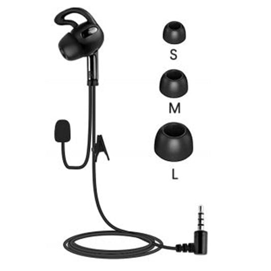 Sistema de Comunicación para Árbitros GaiRen Negro Profesional con Auricular Derecho para Fútbol y Voleibol