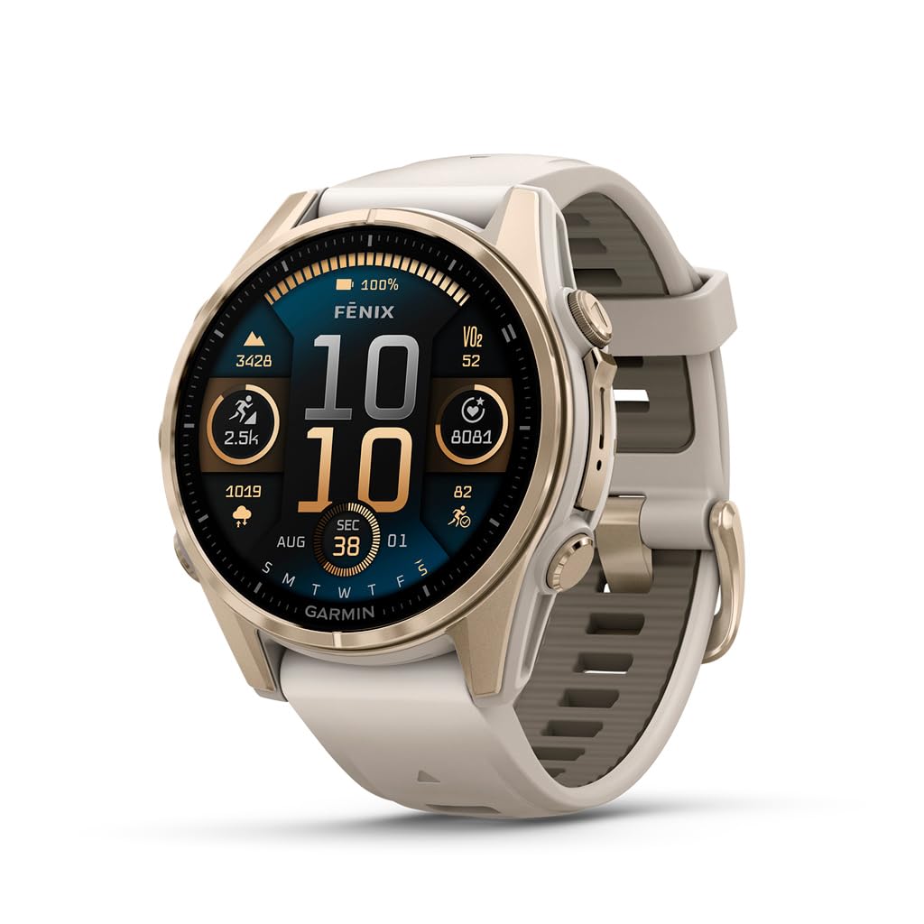 Reloj Garmin Fenix 8 Zafiro Amoled Soft Gold 43 mm